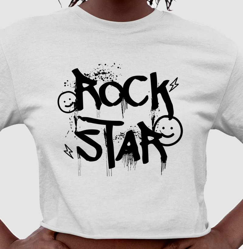 Rock Star: Cropped - Destaque Seu Estilo com Atitude e Brilho