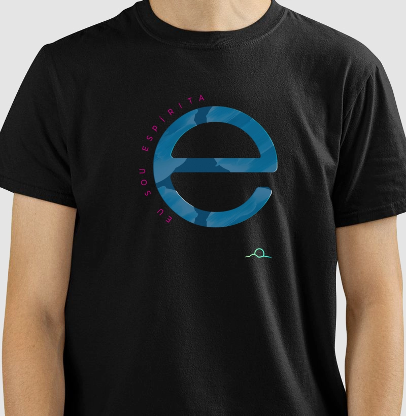 Camiseta letra E de Espírita