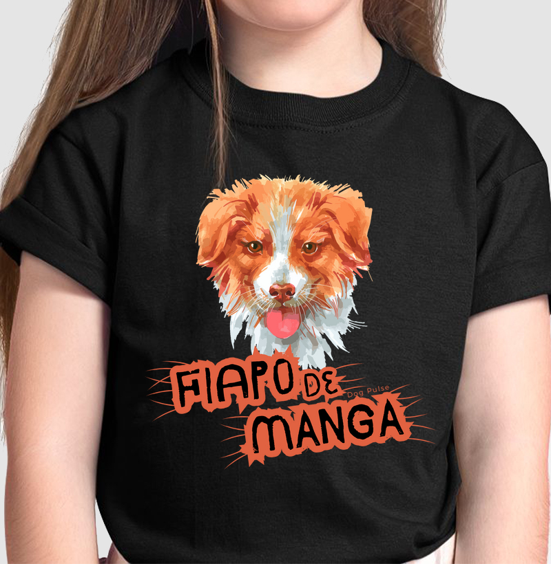 Camiseta Infantil Dog Pulse - Fiapo de Manga Brown