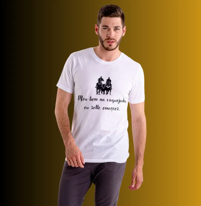 Camiseta, Meu bem na vaqueijada eu solto emoções.
