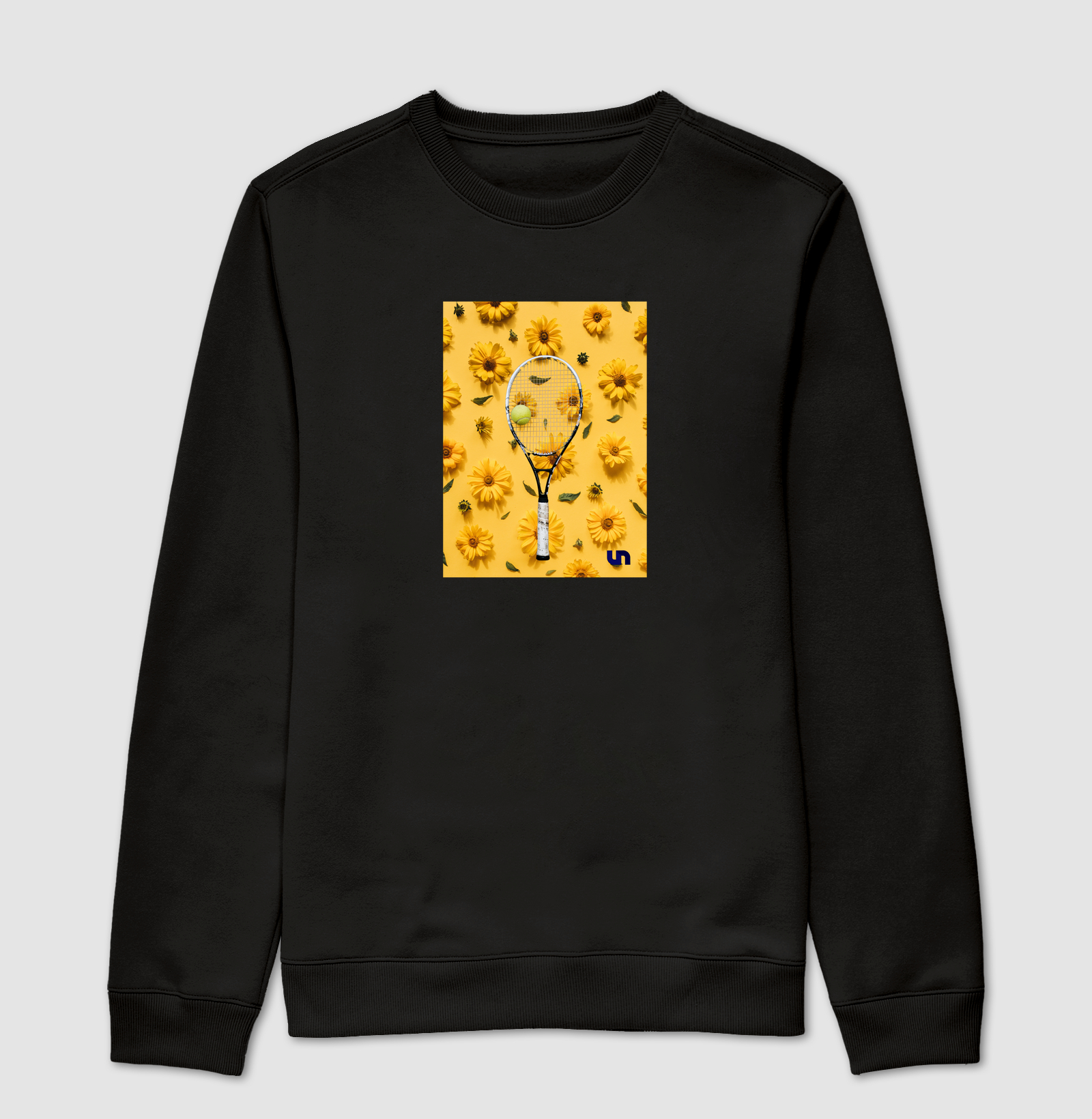 Floral amarela Raquete de tênis