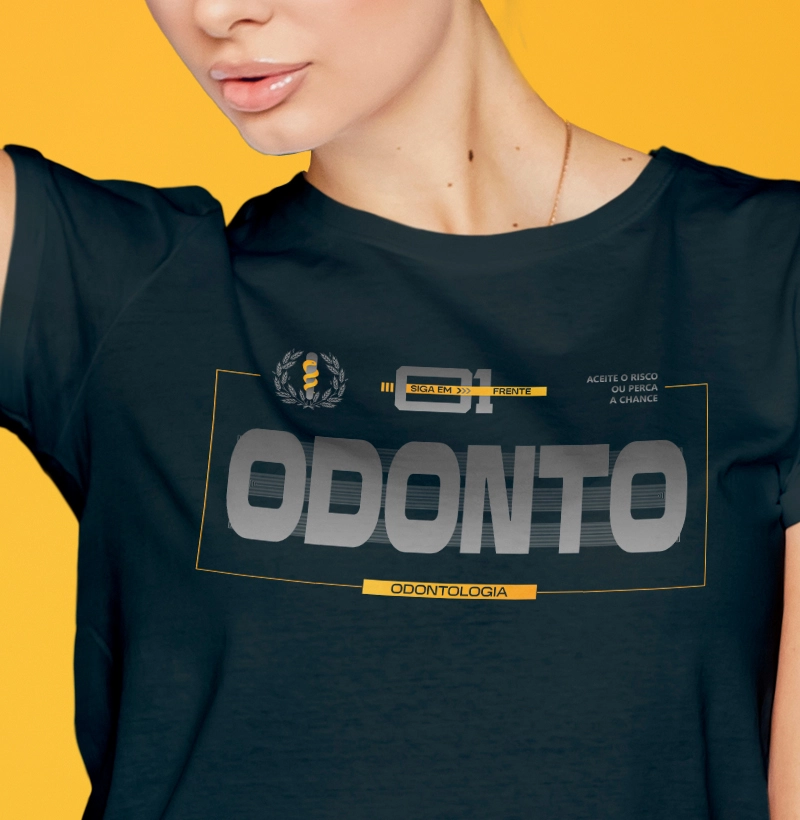 Camiseta Odontologia Premium - feminina 