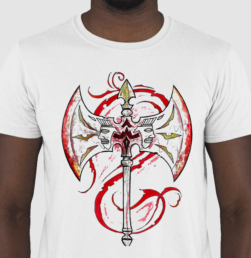 Camiseta Carregue o Axé de Xangô no Seu Estilo 100% Algodão