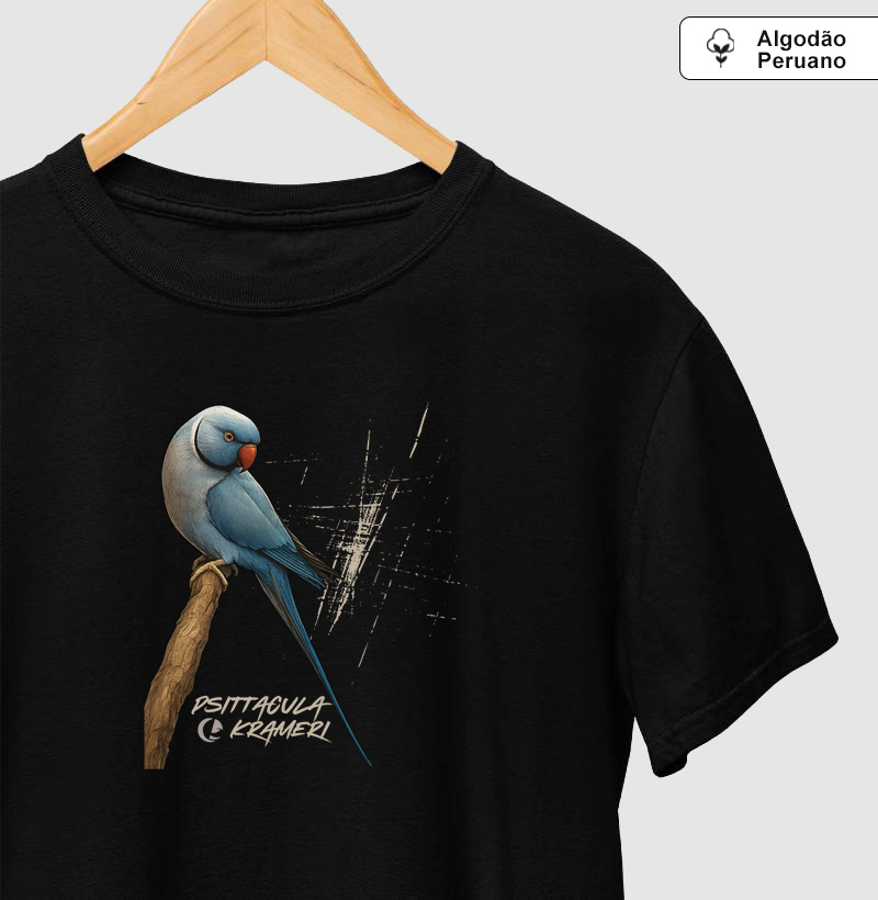 Camiseta Algodão Peruano - Psittacula Krameri