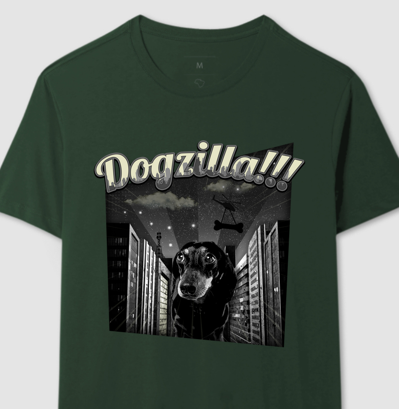 Camiseta Coruja 🏙️"Dogzilla!!!"