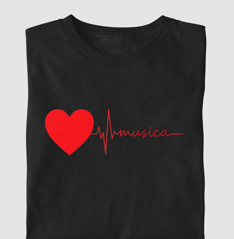 Camiseta Coração Musical