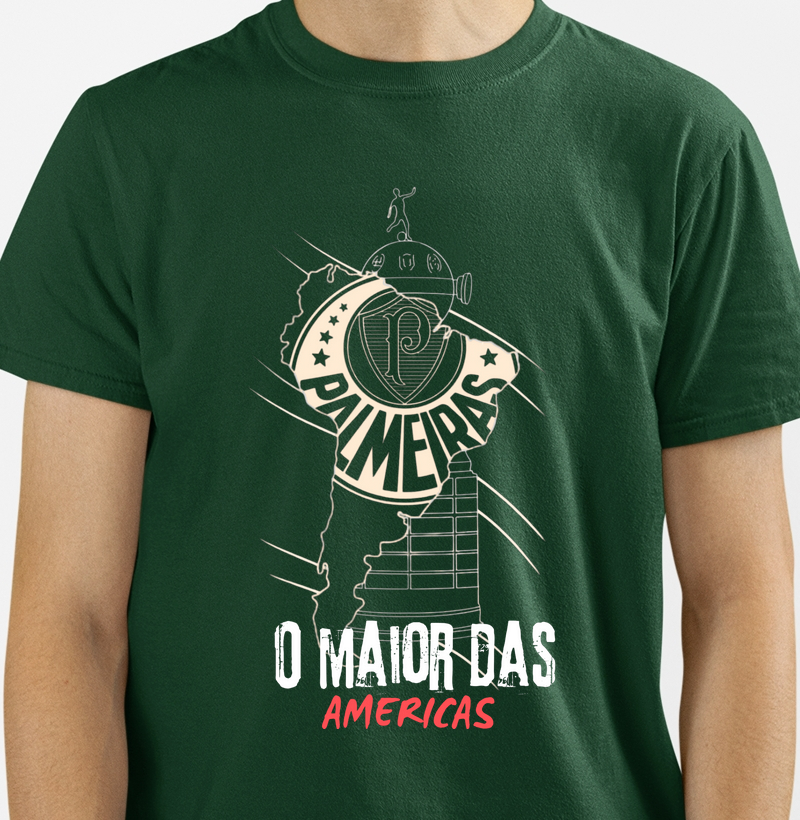 Camisa 100% algodão palmeiras maior das americas
