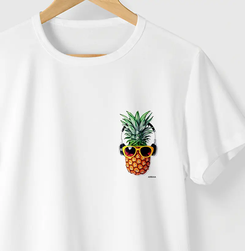 Camiseta ABACAXI STYLE - BRANCA - (100% Algodão)