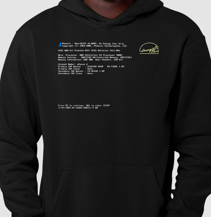Tela BIOS - Hoodie Moletom