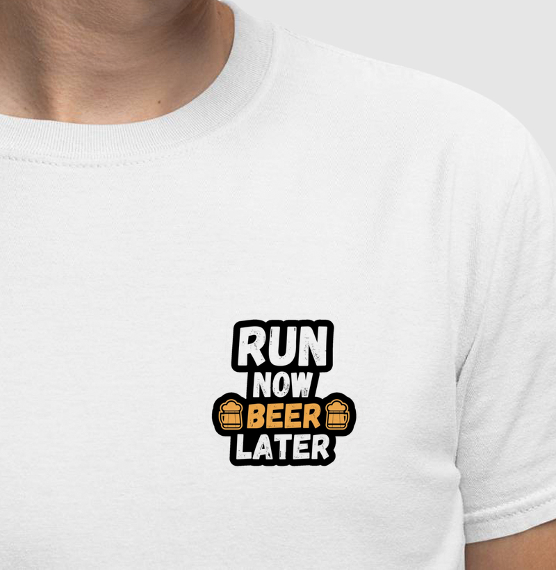 Camiseta Run now Beer later