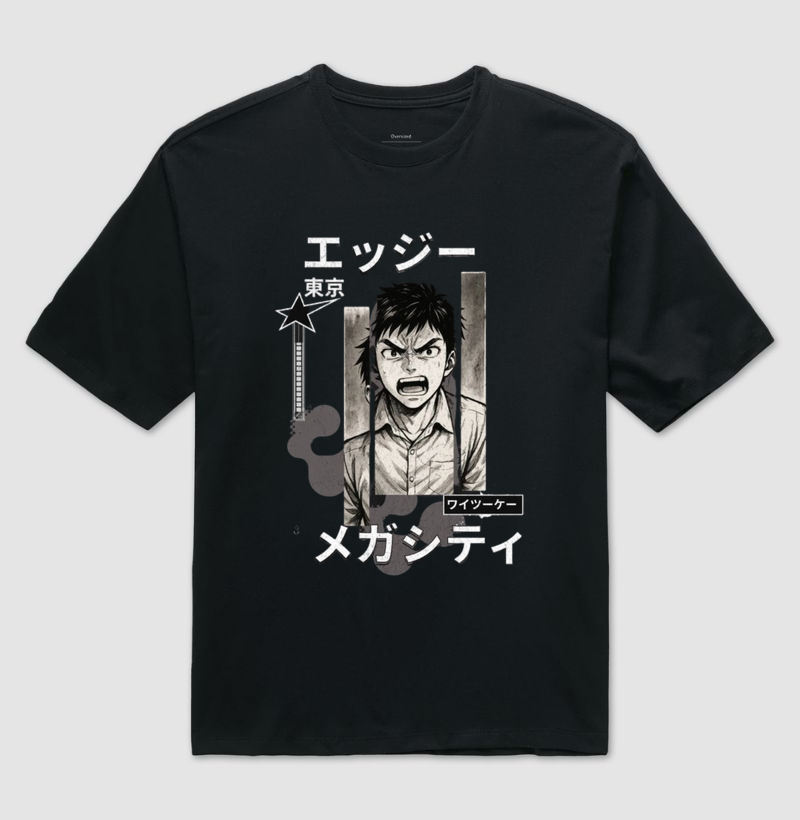 Camiseta oversised: Anime