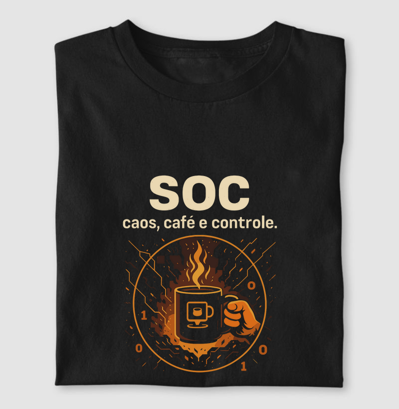 Camiseta "SOC: caos, café e controle." I (CYB)