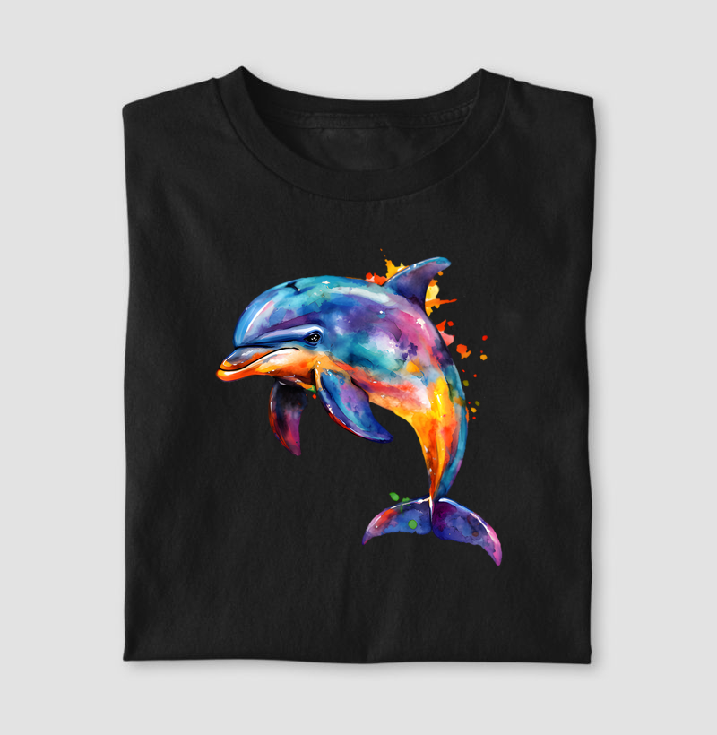 Golfinho colors aquarela