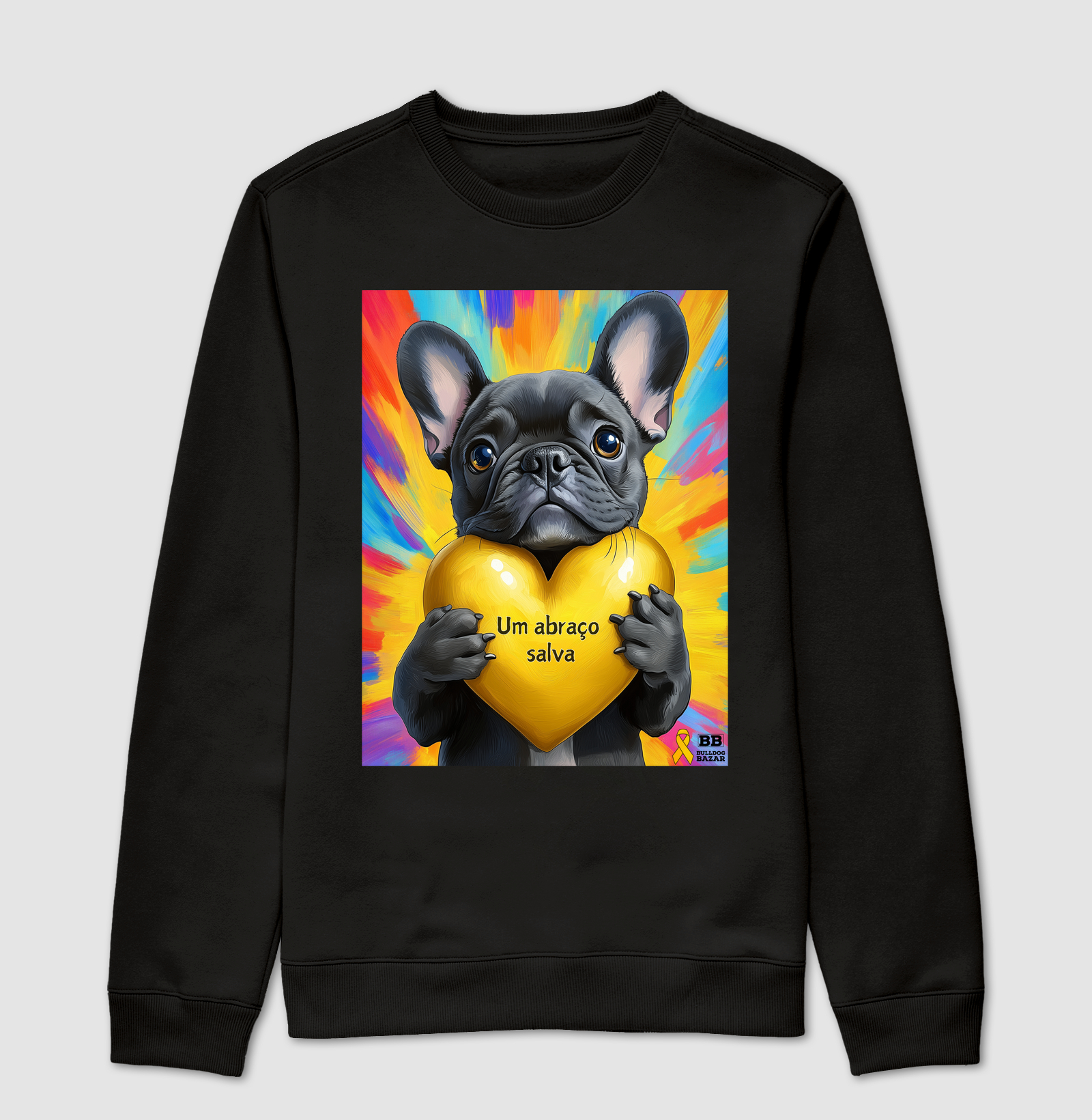 Sueter Bulldog Frances "Setembro amarelo"