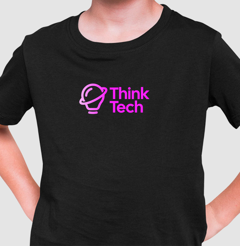 Think Tech: Camiseta Infantil - O Futuro Começa com Uma Ideia