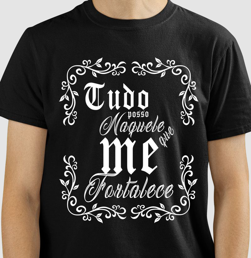 Camiseta modelo - Tudo posso