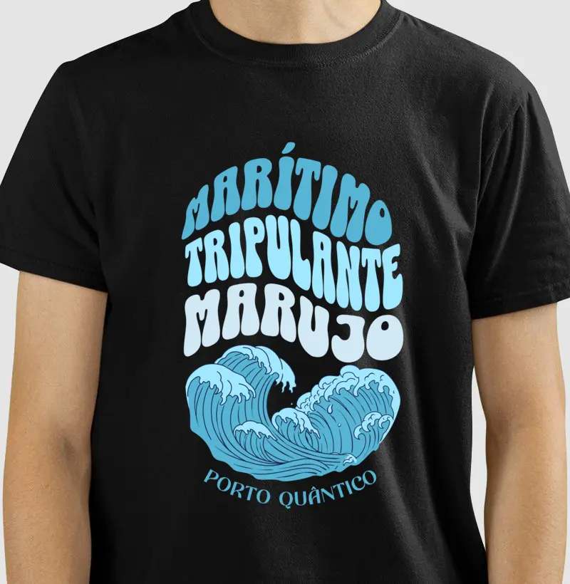 Camiseta Unissex 100% Algodão - Marítimo, Tripulante, Marujo