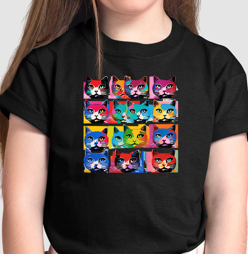 141 - Camiseta Infantil  - Catmosaic
