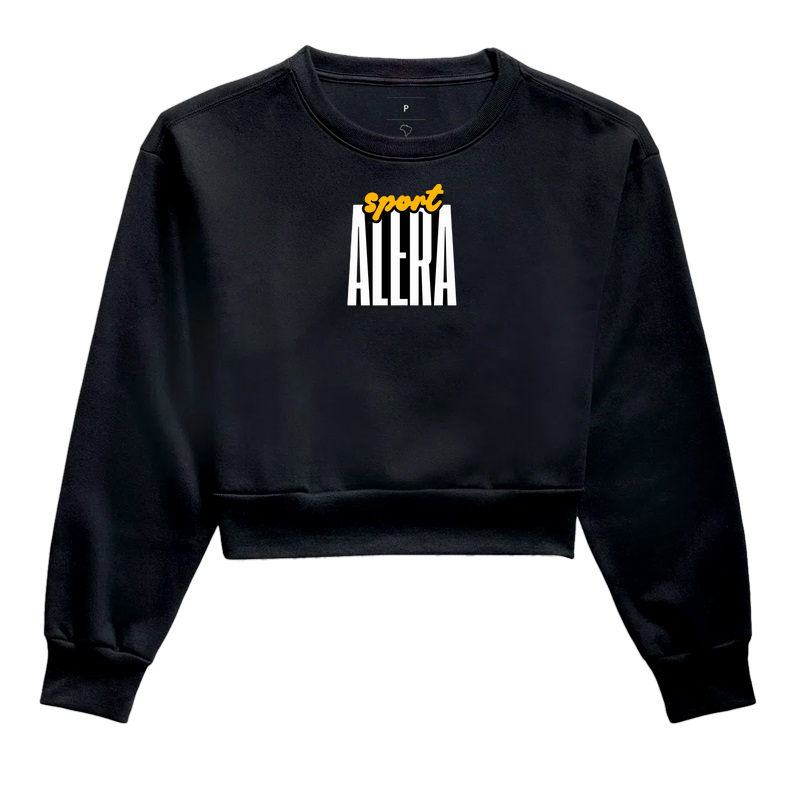 cropped moletom  sport amarelo