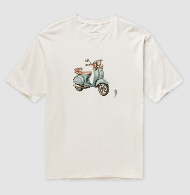 Camiseta Oversized Floral Scooter