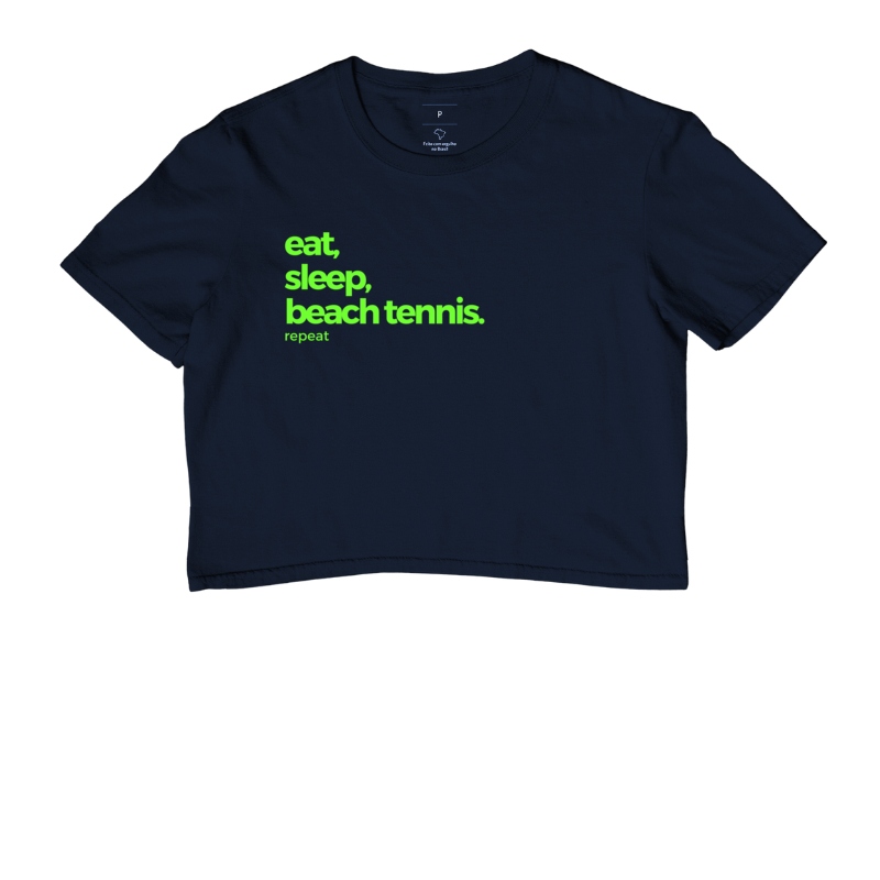 Cropped Eat Sleep Beach Tennis