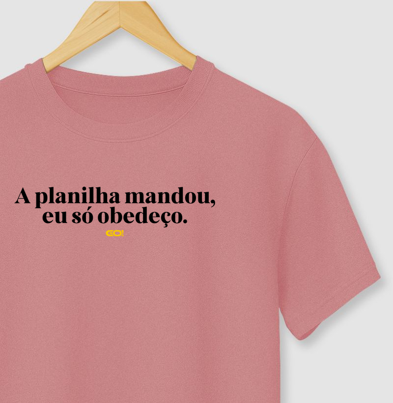 Planilha mandou, eu só obedeço