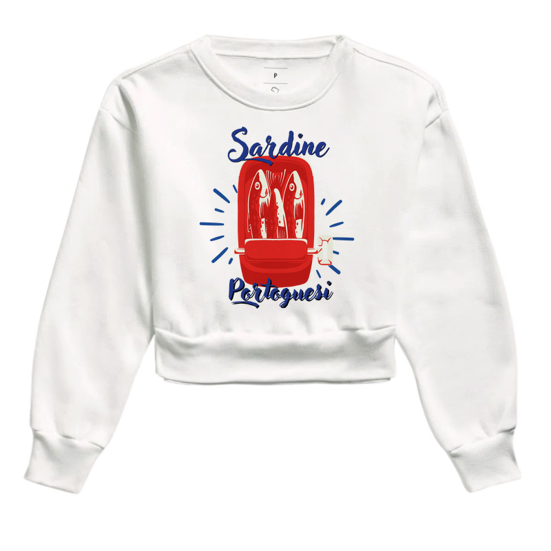 Moletom Cropped Tendência - Sardine 