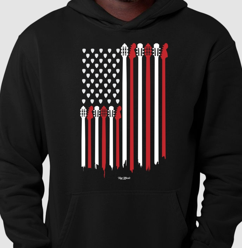 American Flag Acoustic&Guitar