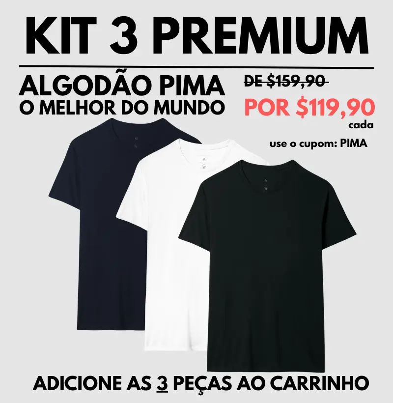 KIT 3 PPIMA Lisas - R$119,9/un + Frete Grátis
