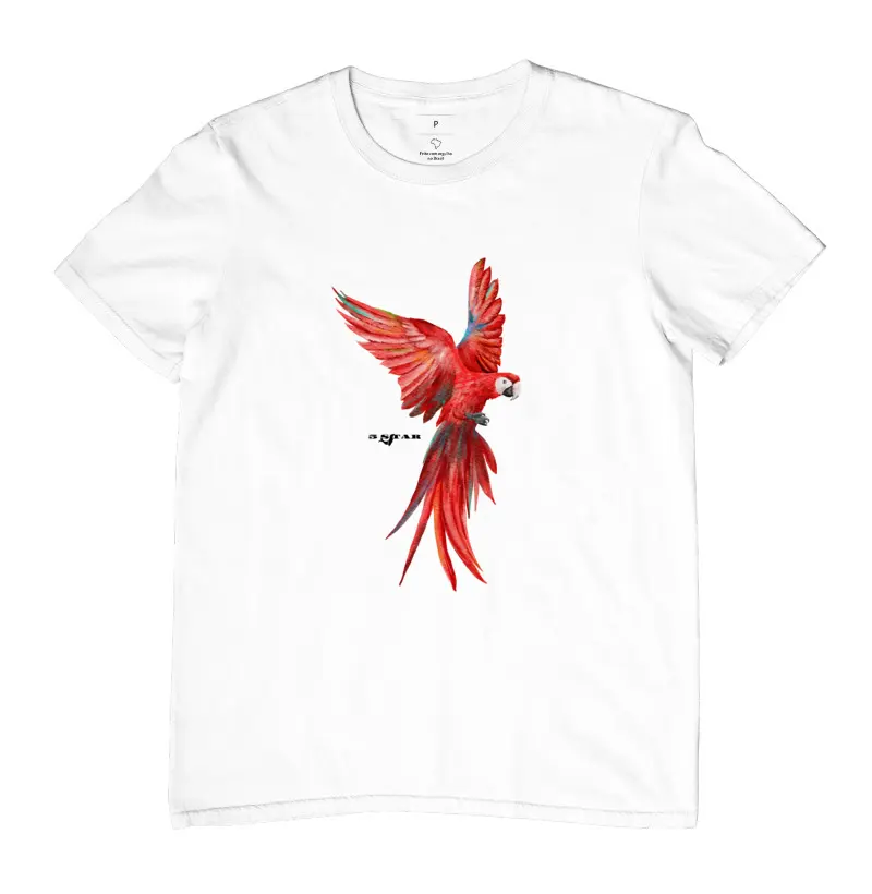 Camiseta Arara Aquarela