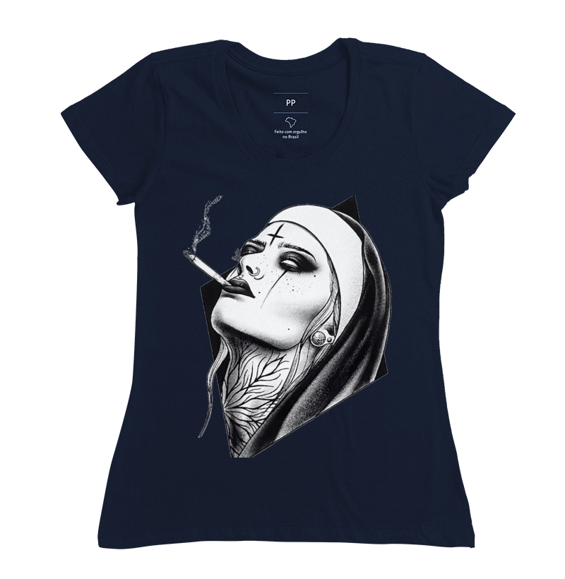 Camiseta Feminina Freira Demon