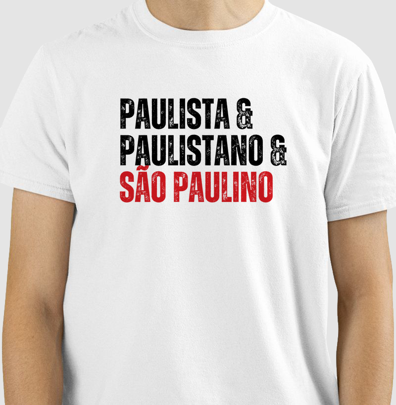 Camiseta Paulista Paulistano e São Paulino