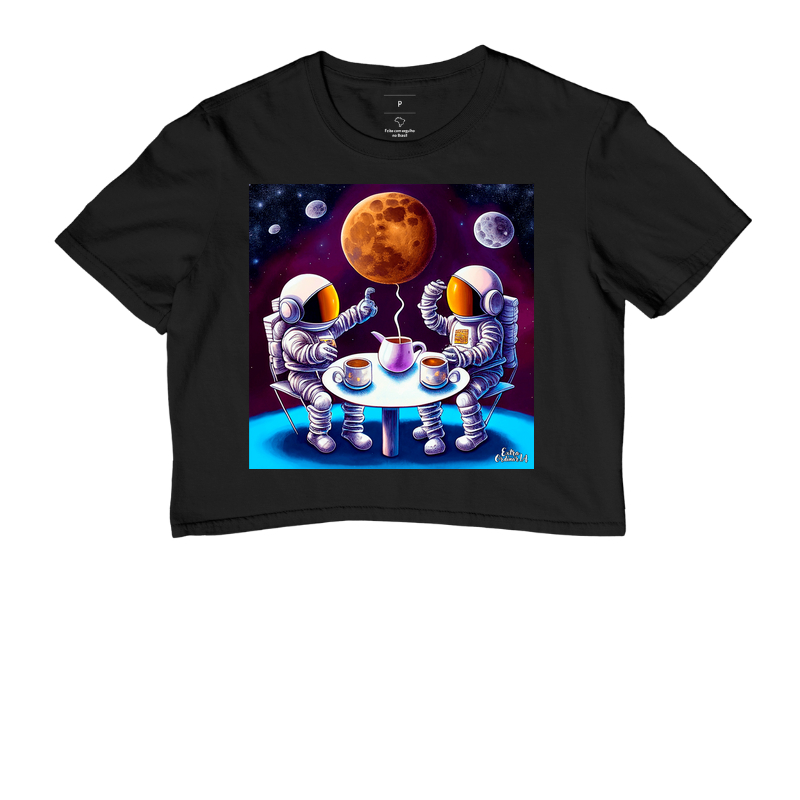 Astronautas Tomando Cafe no Espaço