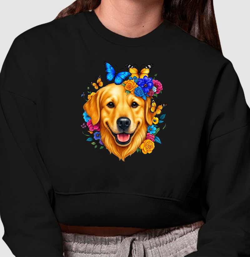 Cropped Moletom Mundo Gold