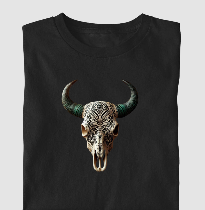 Caveira de Touro com Estampa Maori