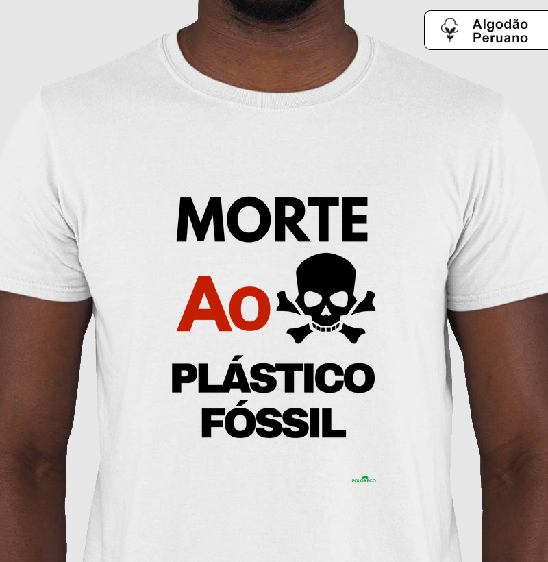 Morte ao plástico fóssil com caveira