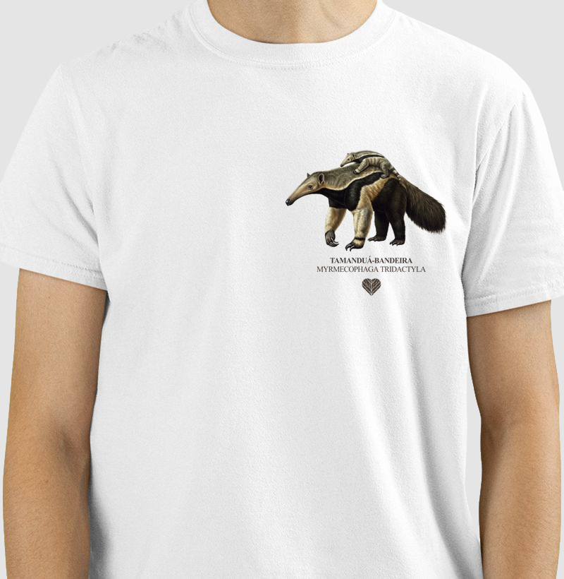 CAMISETA TAMANDUÁ COM FILHOTE