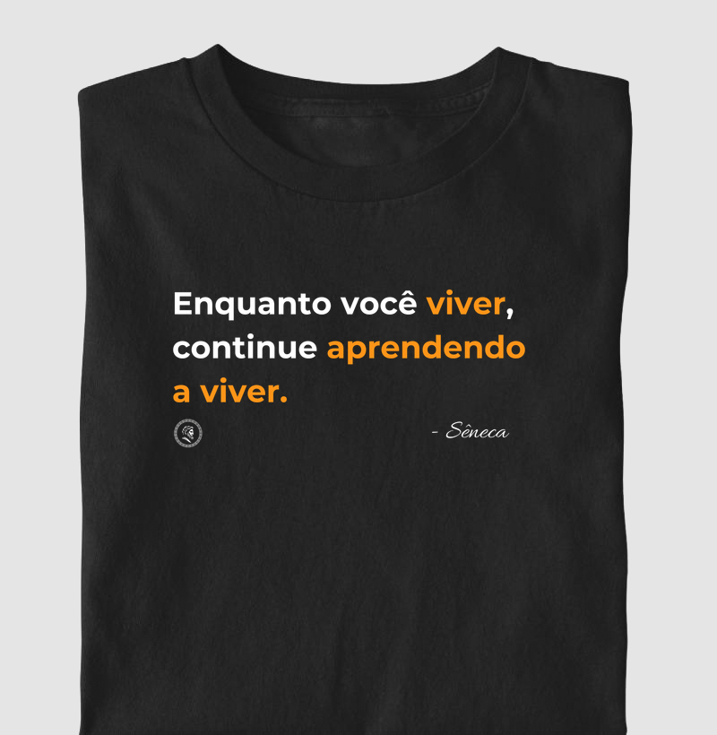 Camiseta Filosofia Estocisimo de Sêneca "Aprendendo a viver"