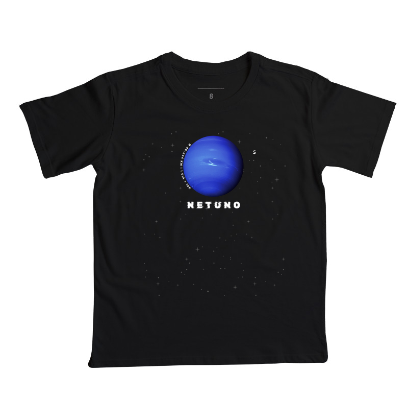 Netuno, o Senhor dos Oceanos Celestiais. Camiseta Supernova Estampada 