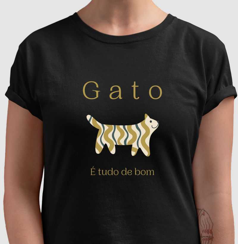 Camiseta Gato é tudo de bom