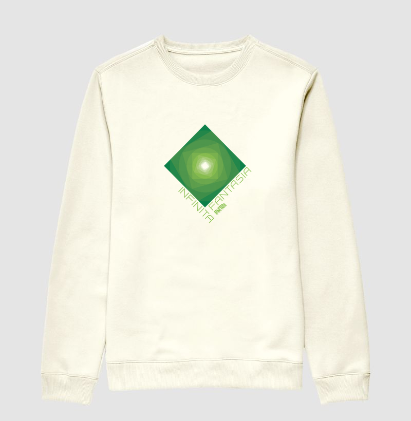 MOLETOM SUÉTER SLIM "INFINITA FANTASIA" / VERDE - ESTAMPA MÉDIA