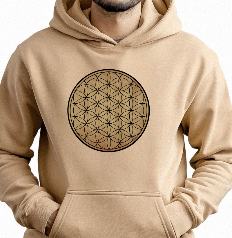 Hoodie Moletom Flor da Vida – Geometria Sagrada – Estampa Radiônica Unissex