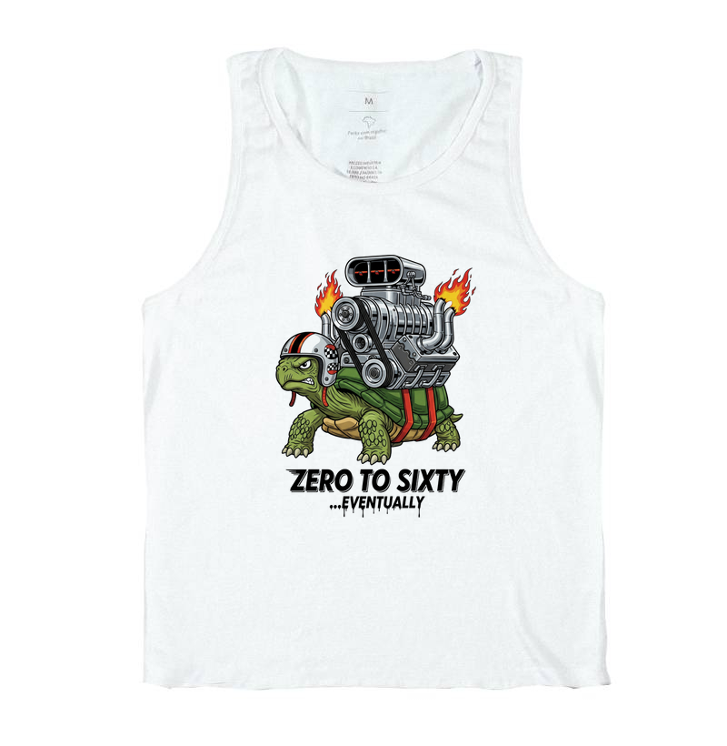 camiseta-garage-motors-kustom-zero-to-sixty-eventually-tartaruga-turbo