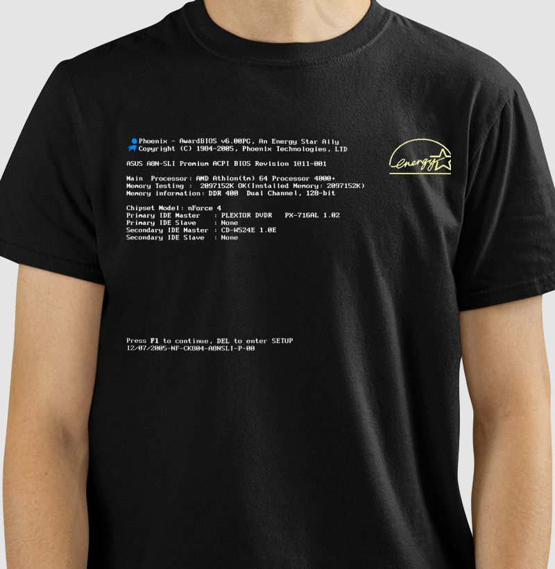 Tela BIOS - Camiseta