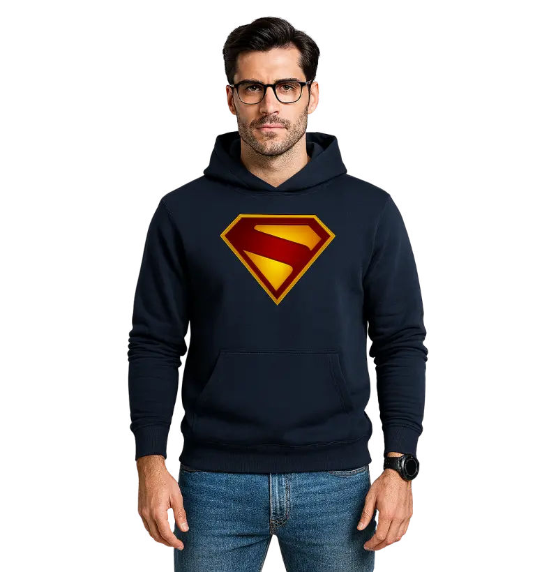 Moletom Você é Super com capuz.