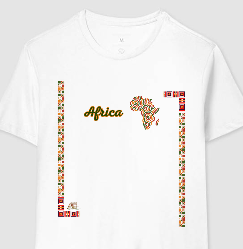 Camiseta Cores da África exclusiva 100% Algodão