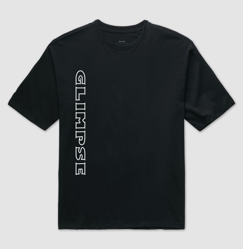 Camiseta Oversized VGlimpse preta.