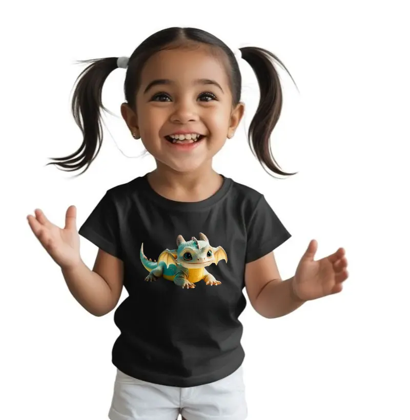 Camisa Baby Dragon Verde Deitado