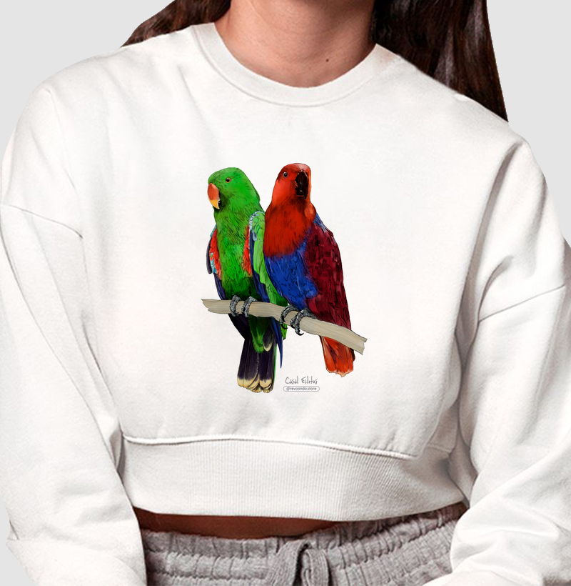 Love Friends - Ecletus Casal - Moletom Cropped