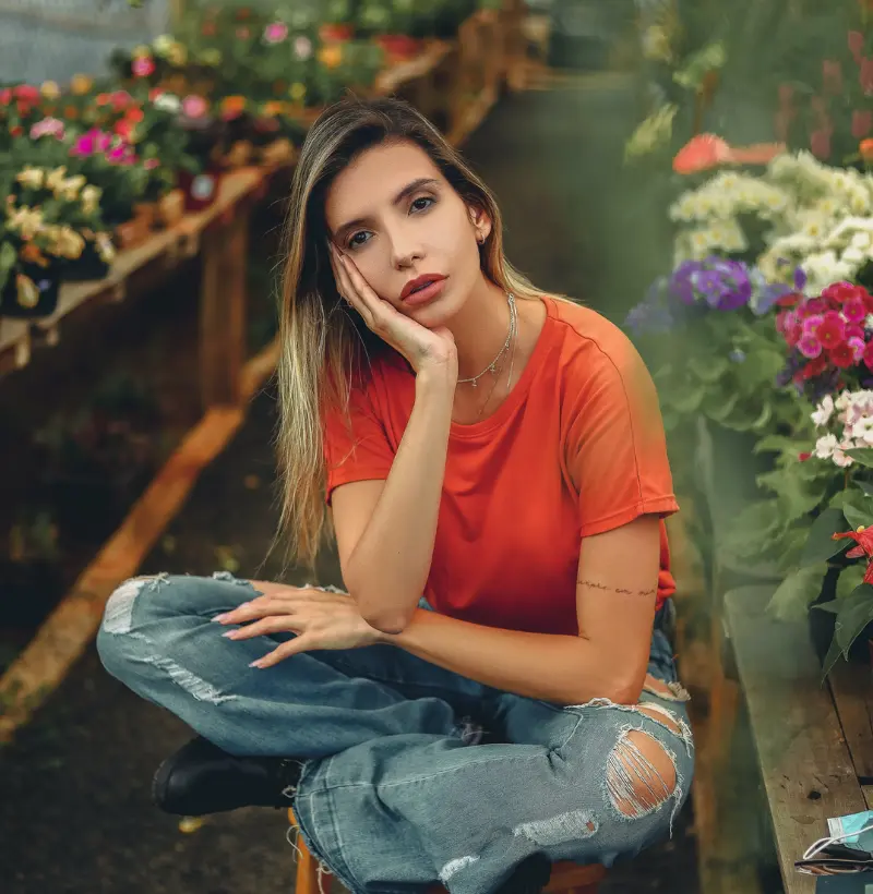 Camiseta Básica Vermelha Feminina
